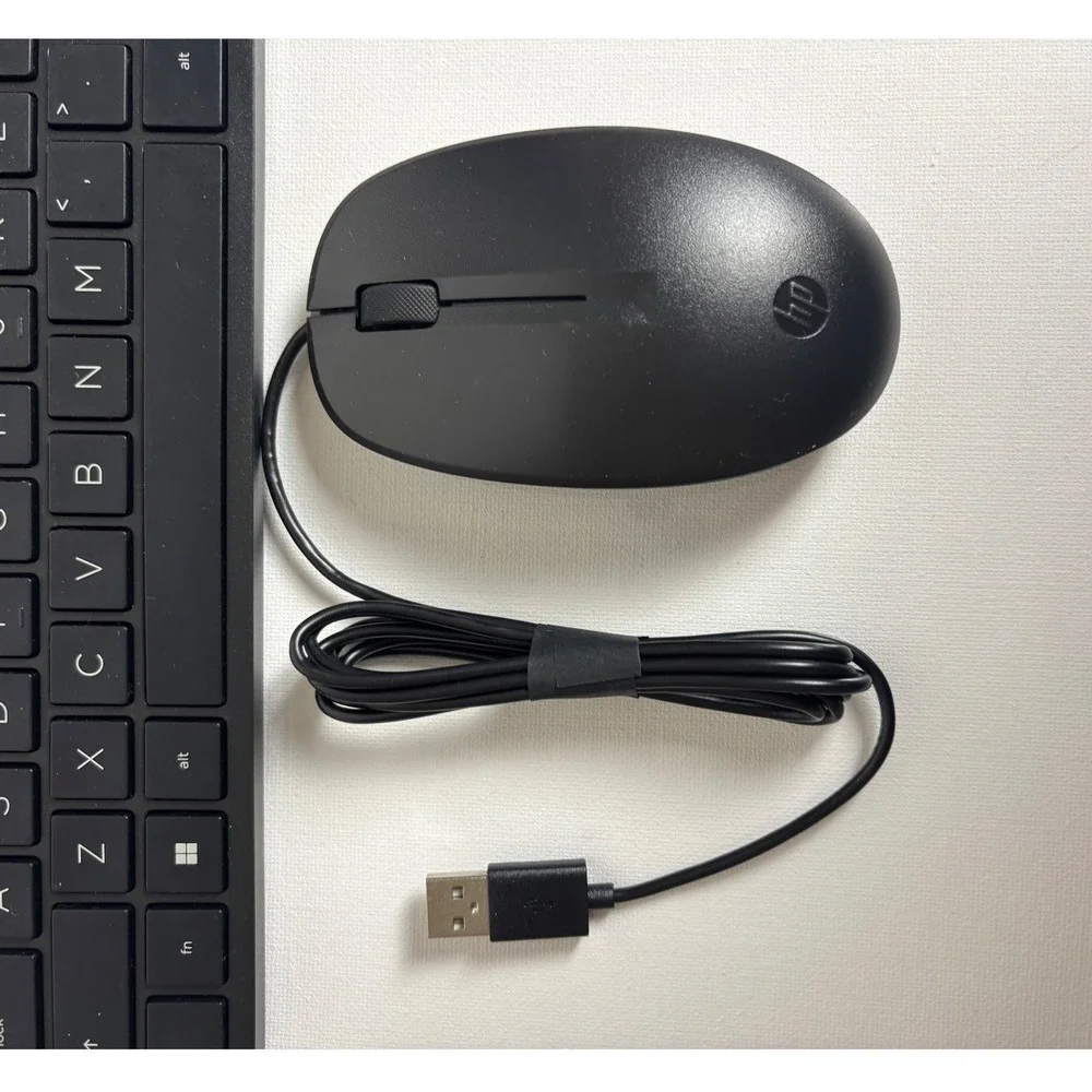 HP Wired Keyboard and Mouse Combo‎ Black USB L98809-001 NWOB